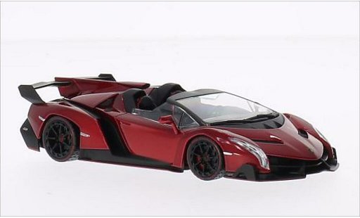 Lamborghini Veneno Roadster 1/43 Kyosho metallic rood modelauto