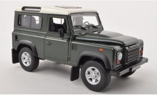 Land Rover Defender Base 1/24 Welly groen/wit modelauto