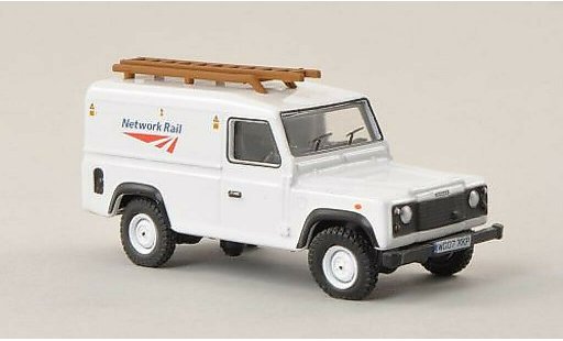 Land Rover Defender Base 1/76 Oxford bestelwagen Network Rail modelauto