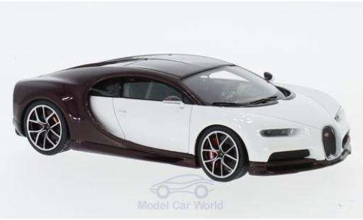 Modelauto Bugatti Chiron coupe wit/paars 1/43 Look Smart