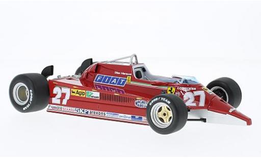 Modelauto Ferrari 126 CK No.27 formule 1 1981 Version: VS F104S Starfighter G.Villeneuve 1/18 Look Smart