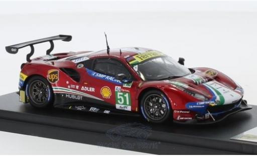 Modelauto Ferrari 488 GTE EVO No.51 AF Corse 24h Le Mans 2018 A.Pier Guidi/J.Calado/D.Serra 1/43 Look Smart