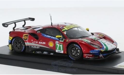 Modelauto Ferrari 488 GTE EVO No.71 AF Corse 24h Le Mans 2018 D.Rigon/S.Bird/M.Molina 1/43 Look Smart