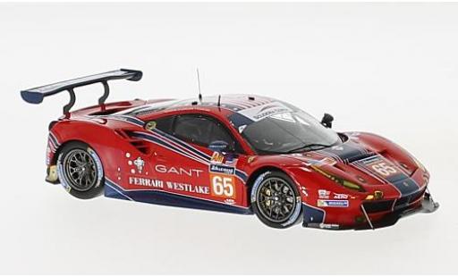 Modelauto Ferrari 488 GTE No.65 Scuderia Corsa 24h Le Mans 2017 C.Nielsen/A.Balzan/B.Curtis 1/43 Look Smart