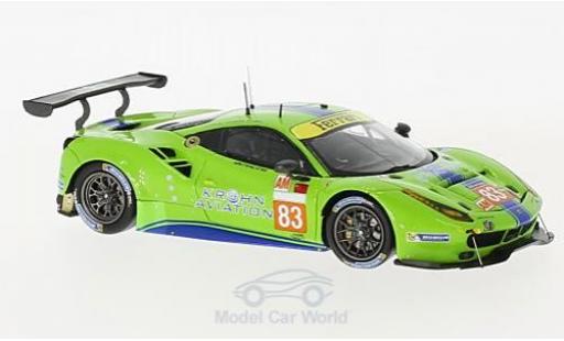 Modelauto Ferrari 488 GTE No.83 DH Racing 24h Le Mans 2017 T.Krohn/N.J&Atilde;&para;nsson/A.Bertolini 1/43 Look Smart