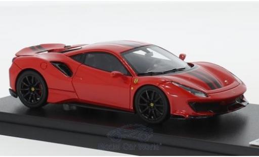 Modelauto Ferrari 488 Pista rood/zwart 2018 1/43 Look Smart