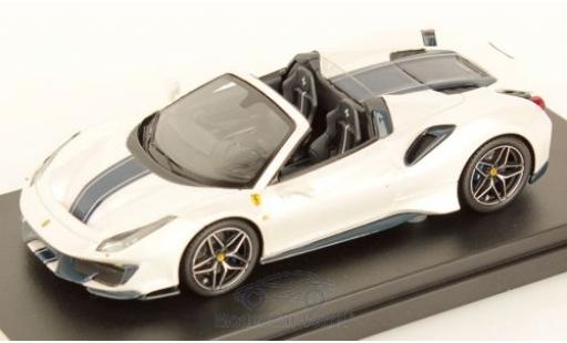 Modelauto Ferrari 488 Pista Spider metallic wit/zwart 2018 1/43 Look Smart