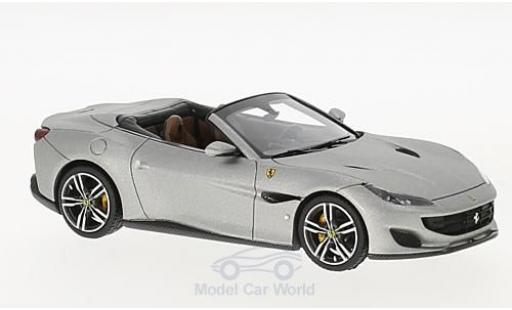 Modelauto Ferrari Portofino Cabriolet mat-aluminium 1/43 Look Smart