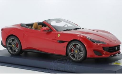 Modelauto Ferrari Portofino Cabriolet rood 2018 Interieur beige 1/18 Look Smart