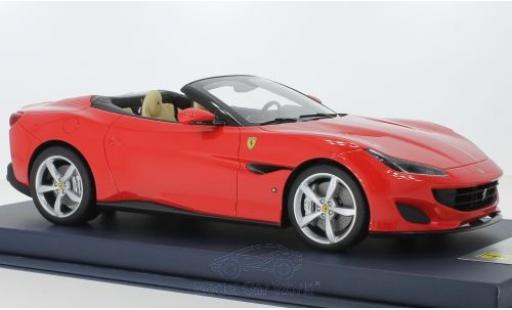Modelauto Ferrari Portofino Cabriolet rood 2018 Interieur beige 1/18 Look Smart