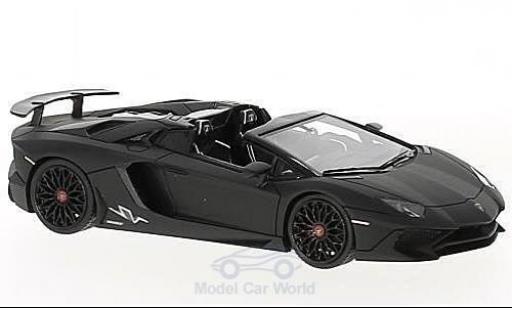 Modelauto Lamborghini Aventador SV Roadster LP 750-4 Superveloce mat-zwart 1/43 Look Smart