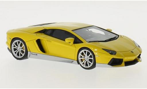 Modelauto Lamborghini Aventador LP 700-4 LP700-4 Miura Homage geel/grijs 1/43 Look Smart
