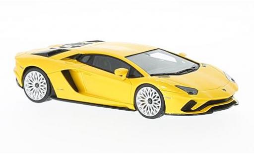 Modelauto Lamborghini Aventador S metallic geel 1/43 Look Smart