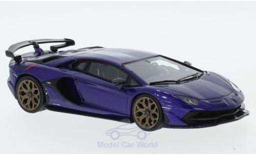 Modelauto Lamborghini Aventador SVJ metallic paars 1/43 Look Smart
