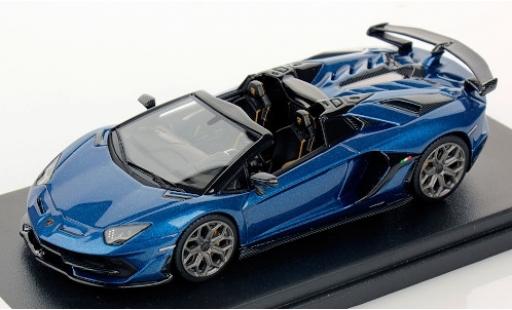 Modelauto Lamborghini Aventador SVJ Roadster metallic blauw 2019 1/43 Look Smart