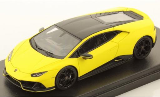 Modelauto Lamborghini Huracan Evo Fluo Capsule mat-geel/mat-zwart 1/43 Look Smart