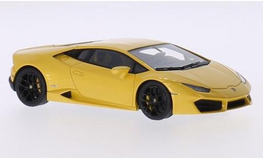 Modelauto Lamborghini Huracan Base LP 580-2 metallic geel 2015 1/43 Look Smart