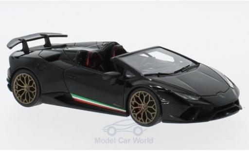 Modelauto Lamborghini Huracan Performante Spyder metallic zwart 1/43 Look Smart