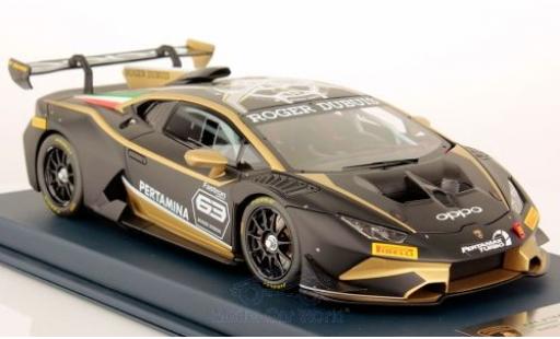 Modelauto Lamborghini Huracan Super Trofeo Evo mat-zwart No.63 2018 1/18 Look Smart