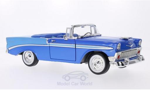 Modelauto Chevrolet Bel Air Coupe metallic blauw/blauw 1956 1/18 Lucky Die Cast