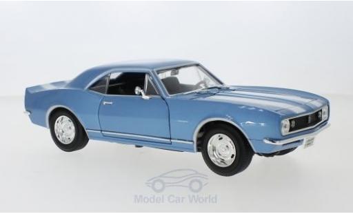 Modelauto Chevrolet Camaro Z28 metallic blauw/wit 1967 1/18 Lucky Die Cast