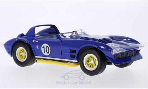 Modelauto Chevrolet Corvette course Grand Sport Roadster blauw No.10 1964 1/18 Lucky Die Cast