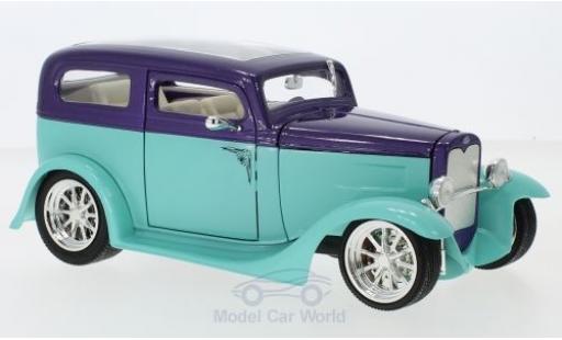 Modelauto Ford Model A Sedan turquoise/metallic lila 1931 zonder Vitrine 1/18 Lucky Die Cast