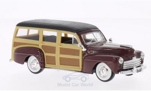 Modelauto Ford Woody Woody Wagon rood/zwart 1948 zonder Vitrine 1/43 Lucky Die Cast