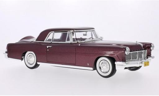 Modelauto Lincoln Continental 1956 Mark II metallic rood 1/18 Lucky Die Cast