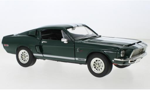 Modelauto Ford Mustang Shelby GT500 Ford Mustang -500 KR groen fonc&Atilde;&copy;/wit 1968 1/18 Lucky Die Cast
