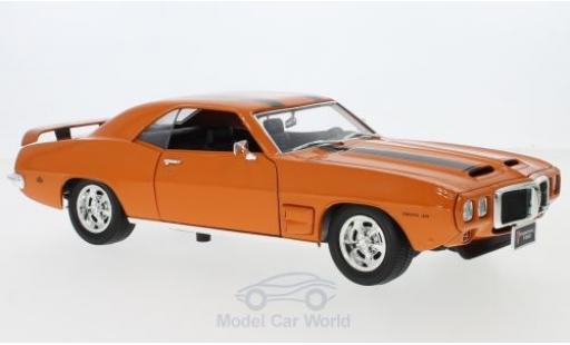 Modelauto Pontiac Firebird 1969 Trans Am oranje/zwart 1/18 Lucky Die Cast