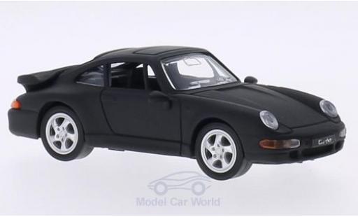 Modelauto Porsche 911 Turbo mat-zwart 1996 zonder Vitrine 1/43 Lucky Die Cast