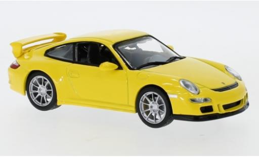 Modelauto Porsche 911 GT3 geel 1/43 Lucky Die Cast