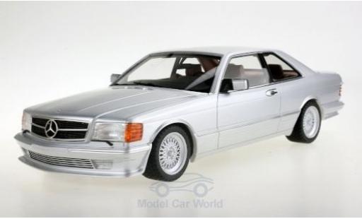 Modelauto Mercedes 560 Coupe SEC (C126) Lorinser grijs 1987 1/18 Lucky Step Models