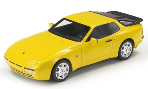 Modelauto Porsche 944 Turbo S geel 1/18 Lucky Step Models