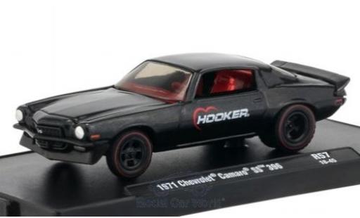 Modelauto Chevrolet Camaro SS 396 metallic antraciet Hooker 1971 1/64 M2 Machines
