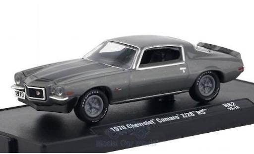 Modelauto Chevrolet Camaro Z28 Z/28 RS metallic grijs/zwart 1970 1/64 M2 Machines