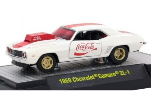 Modelauto Chevrolet Camaro ZL1 wit/rood Coca Cola 1969 1/64 M2 Machines