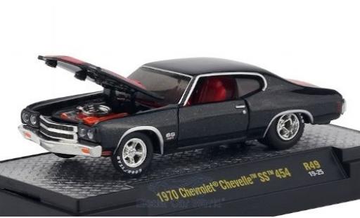 Modelauto Chevrolet Chevelle SS 454 metallic zwart/mat-rood 1970 1/64 M2 Machines