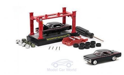 Modelauto Chevrolet Nova tuning Foose Cherry zwart 1967 Model-Kit Bausatz inklusive 4 Ersatzr&Atilde;&curren;dern 1/64 M2 Machines