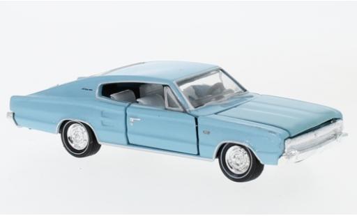 Modelauto Dodge Charger Coupe 383 metallic blauw 1966 1/64 M2 Machines