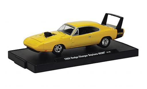 Modelauto Dodge Charger Daytona HEMI geel 1969 voiture Drivers 1/64 M2 Machines