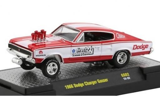 Modelauto Dodge Charger tuning Gasser rood/wit Chrysler Direct Connection 1966 1/64 M2 Machines