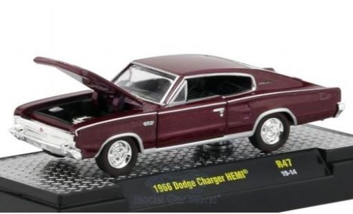 Modelauto Dodge Charger Coupe HEMI metallic rood 1966 1/64 M2 Machines