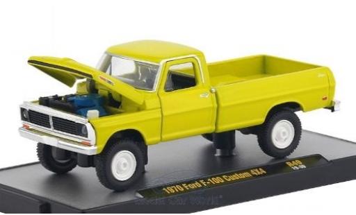 Modelauto Ford F-100 Custom 00 4x4 geel 1970 1/64 M2 Machines