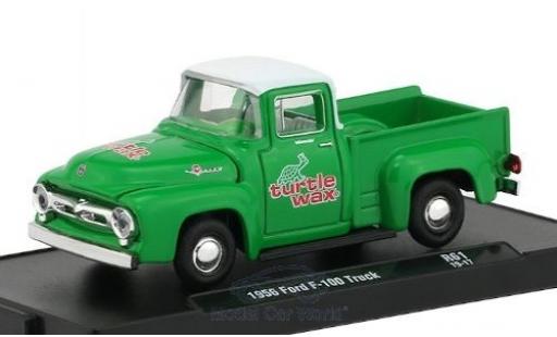 Modelauto Ford F-100 Pickup 00 groen/wit Turtle Wax 1956 1/64 M2 Machines