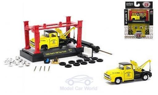 Modelauto Ford F-100 Tow Truck 00 geel/zwart Moon Equipment Co. 1956 Model-Kit Bausatz inklusive 4 Ersatzr&Atilde;&curren;dern 1/64 M2 Machines