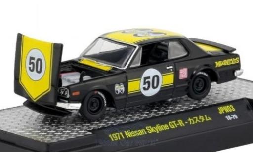 Modelauto Nissan Skyline 2000 GT-R zwart/geel 1971 1/64 M2 Machines