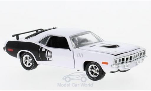 Modelauto Plymouth Cuda 1971 440 6-Pack wit 1/64 M2 Machines