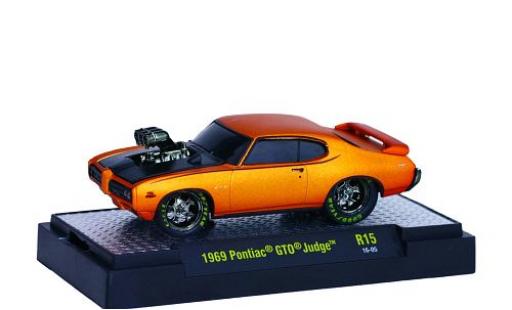 Modelauto Pontiac GTO The Judge mat-bronze/mat-zwart 1969 Ground Pounders 1/64 M2 Machines